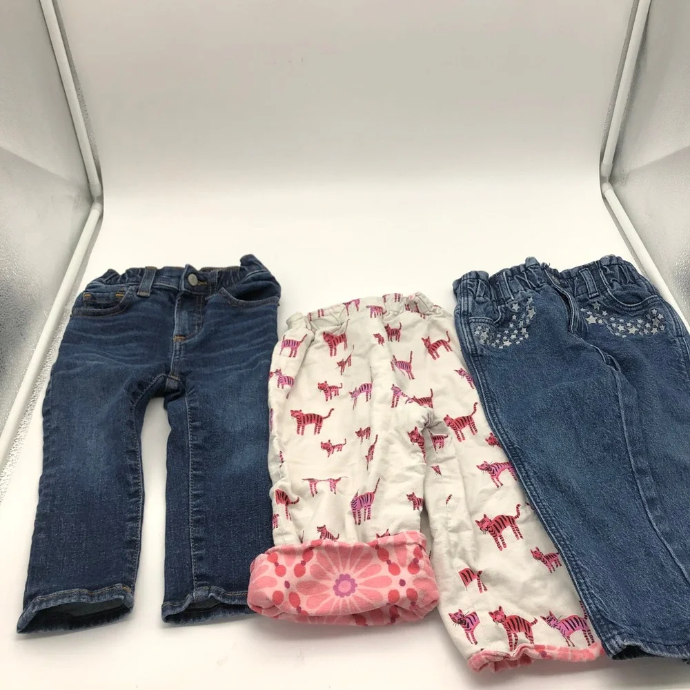 Girls 2T Pants Sweaters BUNDLE Fall Winter Jeans Sweatshirt Nike Gap Adidas